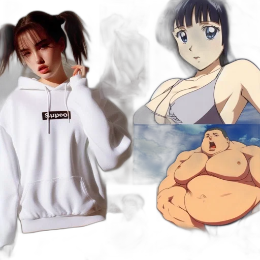 anime, concept art, photorealistic, 3d render transparent PNG cut-out