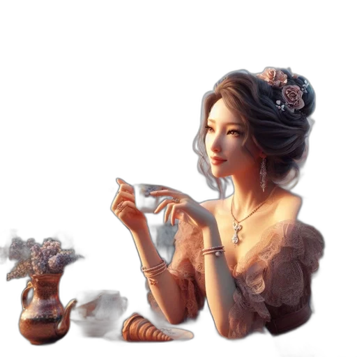 jewelry, dress, staff, crown transparent PNG cut-out