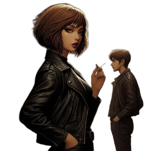 jacket, concept art, comic book art, photorealistic transparent PNG cut-out
