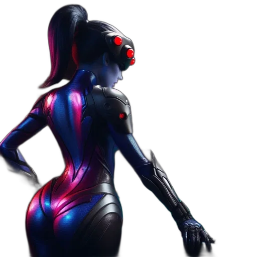 robot, cyberpunk, concept art, 3d render transparent PNG cut-out