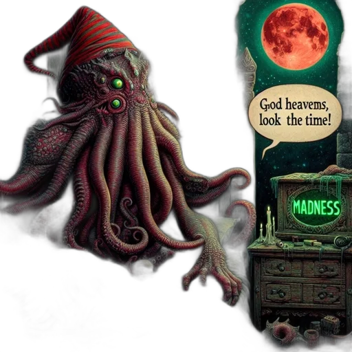 creature, concept art, fantasy art, octopus-like transparent PNG cut-out
