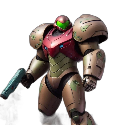 robot, weapon, concept art, 3d render transparent PNG cut-out