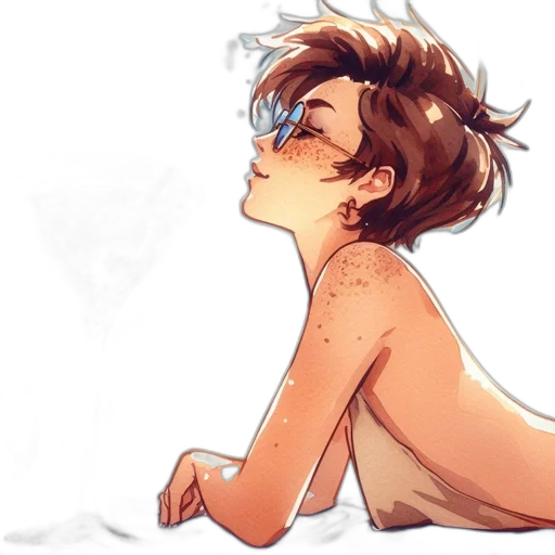 creature, watercolor, concept art, anime transparent PNG cut-out