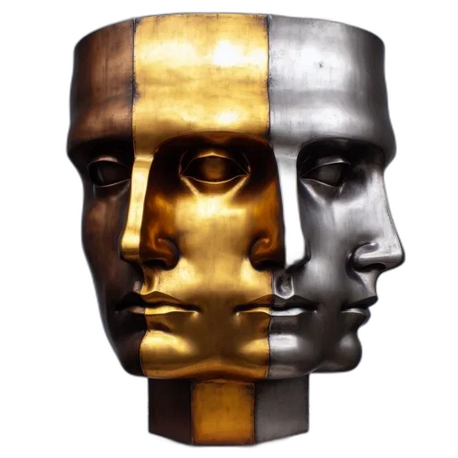 mask, face, crown, 3d render transparent PNG cut-out