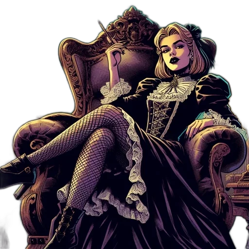 crown, dress, furniture, comic book art transparent PNG cut-out