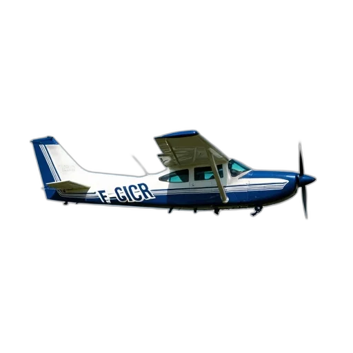 3d render, small, propeller, plane transparent PNG cut-out