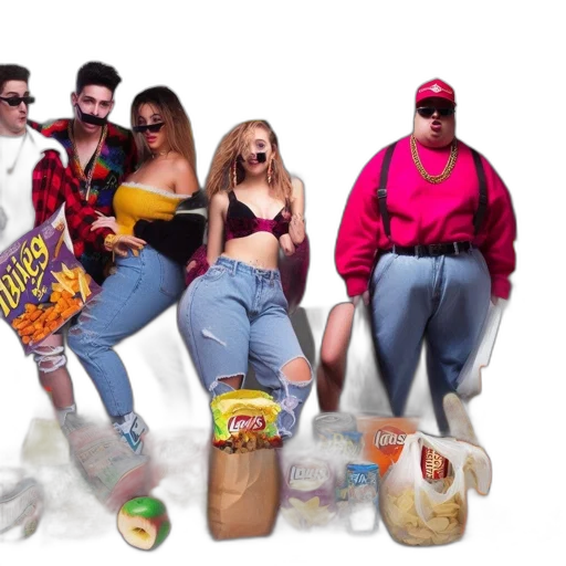 food, concept art, six, individuals transparent PNG cut-out