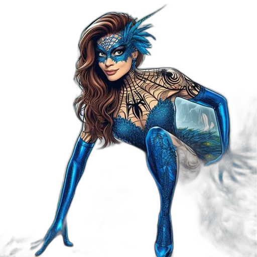 comic book art, concept art, fantasy art, watercolor transparent PNG cut-out
