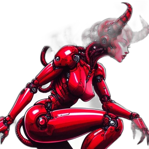 robot, concept art, comic book art, cyberpunk transparent PNG cut-out