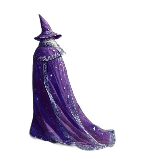dress, hat, crown, staff transparent PNG cut-out