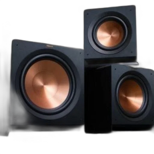 3d render, three, klipsch, subwoofers transparent PNG cut-out