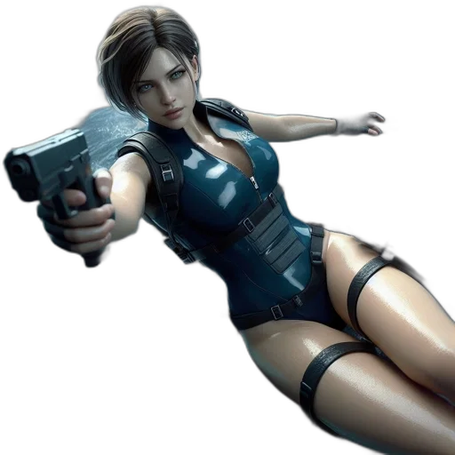 weapon, concept art, cyberpunk, 3d render transparent PNG cut-out