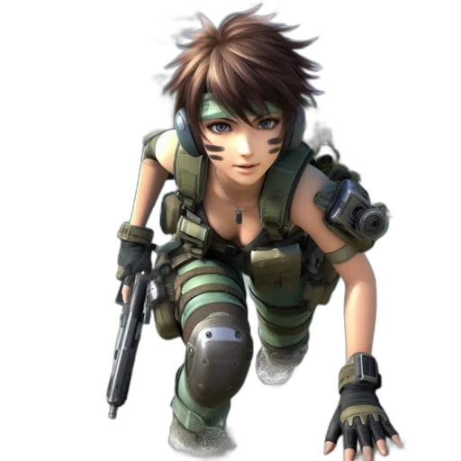 weapon, face, robot, concept art transparent PNG cut-out