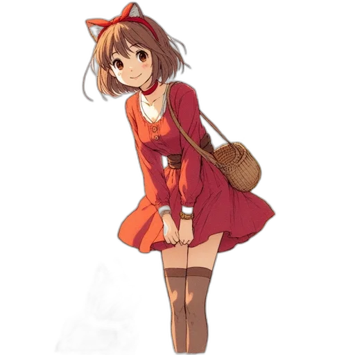 dress, staff, animal, weapon transparent PNG cut-out