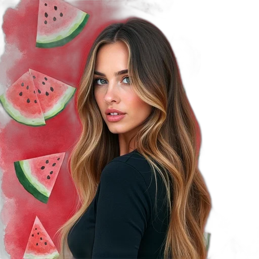 face, dress, hair, food transparent PNG cut-out
