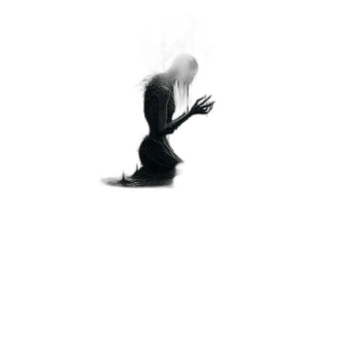 creature, mask, staff, hair transparent PNG cut-out