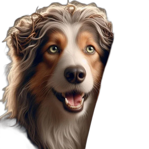 face, hair, animal, staff transparent PNG cut-out
