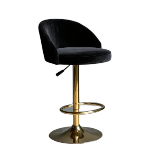 furniture, 3d render, stolka, black transparent PNG cut-out