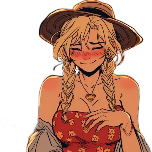 hat, dress, anime, concept art transparent PNG cut-out