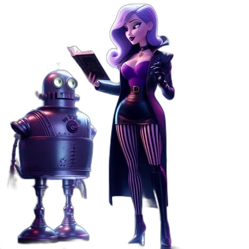 robot, concept art, cyberpunk, 3d render transparent PNG cut-out
