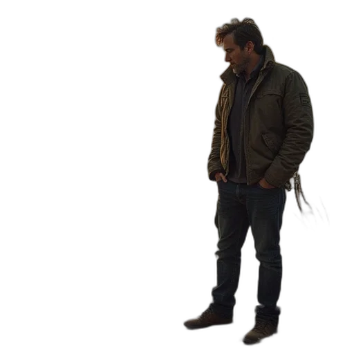 jacket, staff, shoes, weapon transparent PNG cut-out