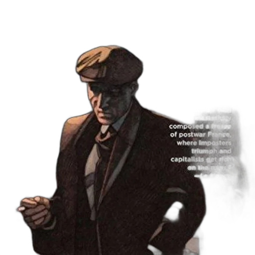 hat, jacket, staff, comic book art transparent PNG cut-out