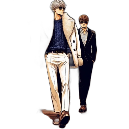 jacket, concept art, anime, cartoon transparent PNG cut-out