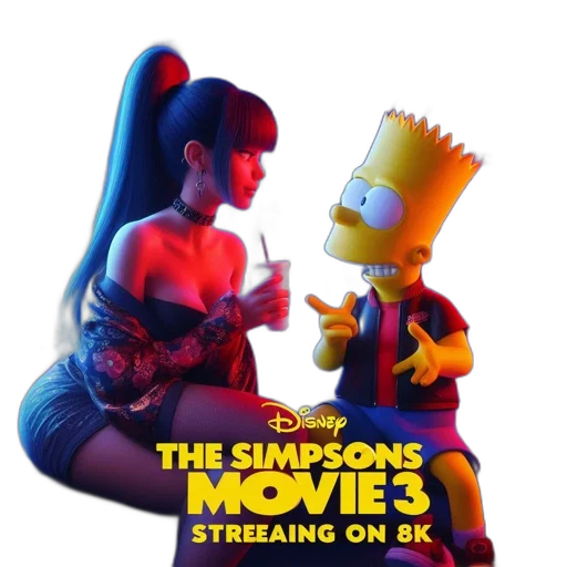 concept art, cyberpunk, cartoon, poster transparent PNG cut-out