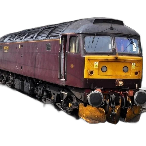 photorealistic, maroon, yellow, train transparent PNG cut-out