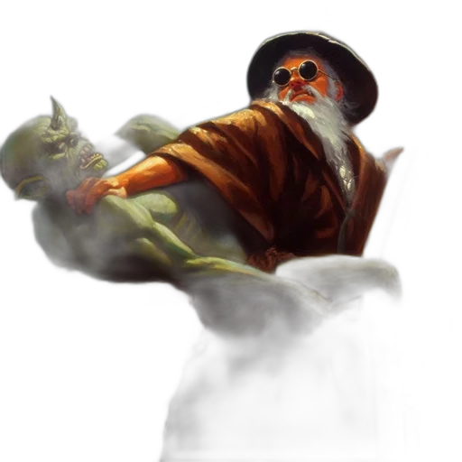 staff, dragon, hat, creature transparent PNG cut-out