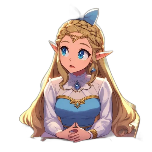crown, dress, face, staff transparent PNG cut-out