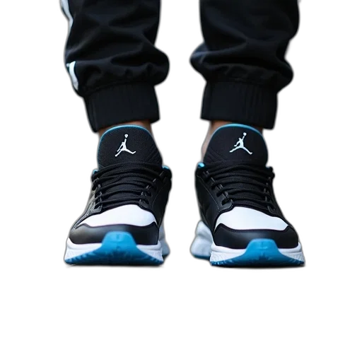 shoes, 3d render, blue, person transparent PNG cut-out