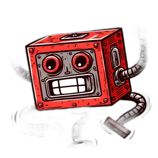 robot, weapon, face, staff transparent PNG cut-out