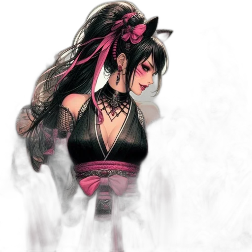 dress, mask, dragon, weapon transparent PNG cut-out
