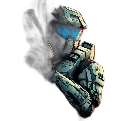 robot, weapon, mask, face transparent PNG cut-out