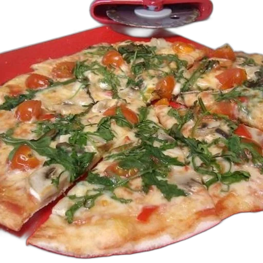 food, 3d render, photorealistic, pizza transparent PNG cut-out