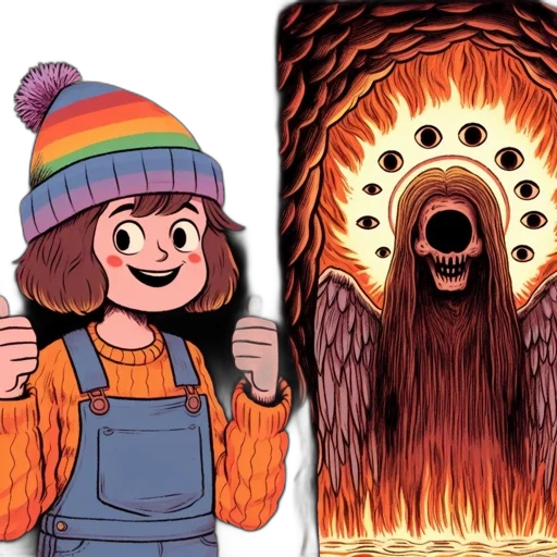 hat, creature, concept art, comic book art transparent PNG cut-out