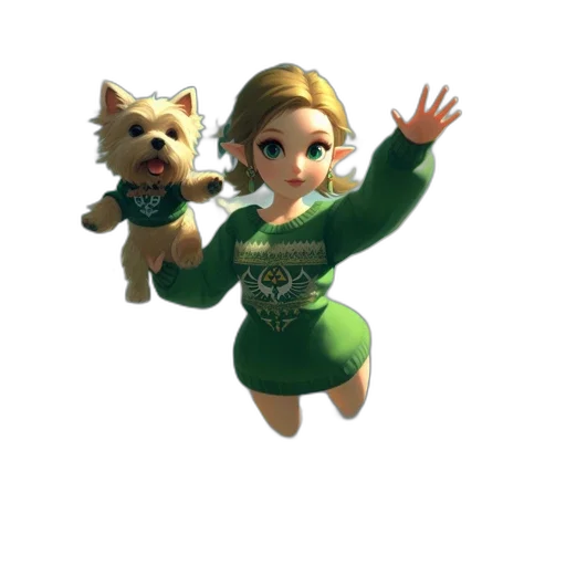 dress, animal, staff, creature transparent PNG cut-out