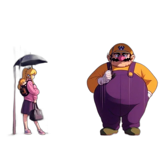 umbrella, dress, concept art, pixel art transparent PNG cut-out
