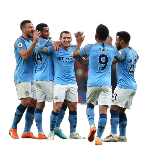 car, blue, city, players transparent PNG cut-out