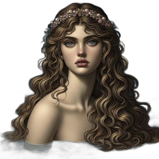 crown, hair, jewelry, face transparent PNG cut-out