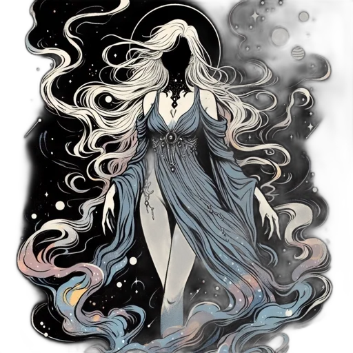 dress, hair, creature, dragon transparent PNG cut-out