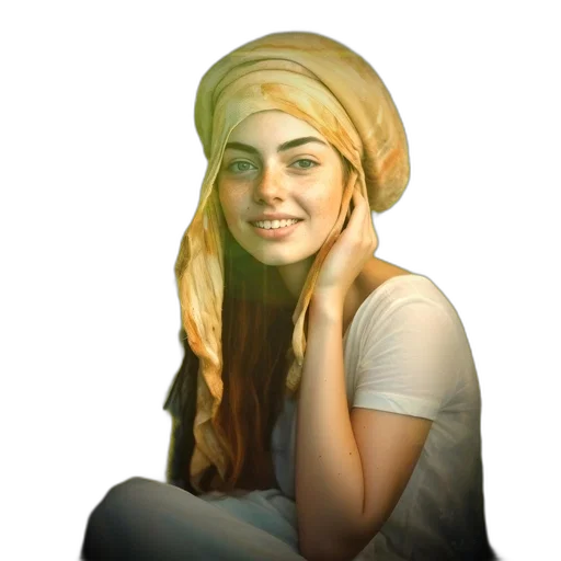 face, hat, crown, hair transparent PNG cut-out