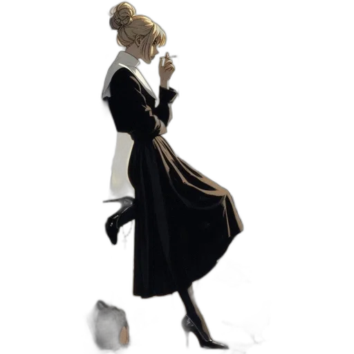 dress, staff, jacket, concept art transparent PNG cut-out