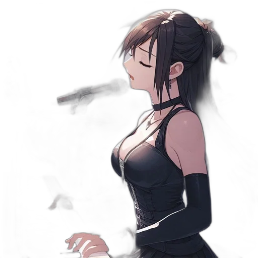 dress, staff, weapon, jacket transparent PNG cut-out