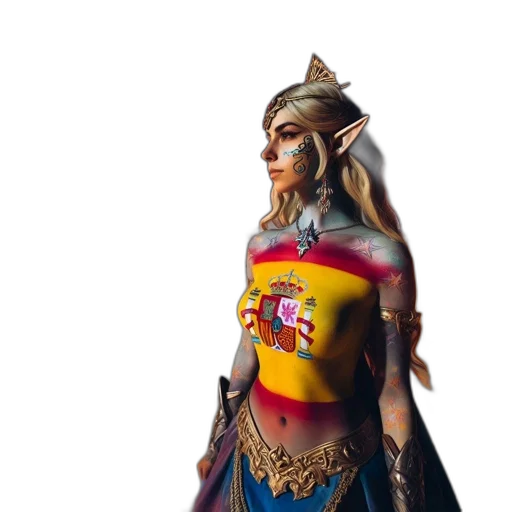 staff, crown, dress, jewelry transparent PNG cut-out