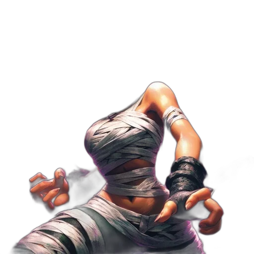 dress, weapon, face, staff transparent PNG cut-out