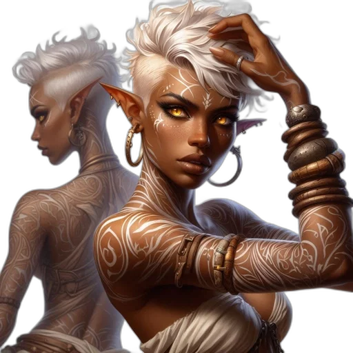 fantasy art, concept art, comic book art, cyberpunk transparent PNG cut-out