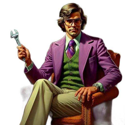 staff, jacket, comic book art, concept art transparent PNG cut-out