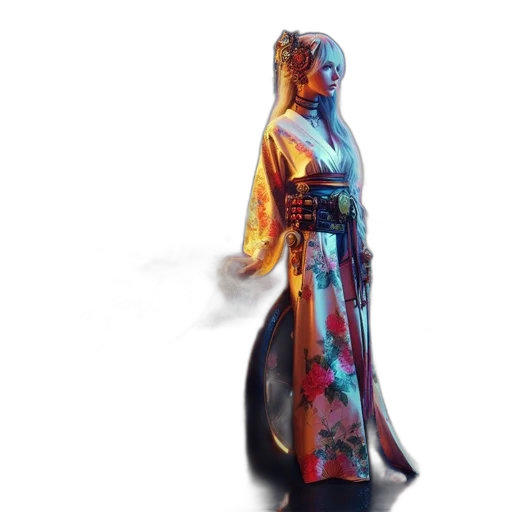 dress, staff, concept art, 3d render transparent PNG cut-out